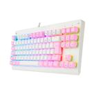 Teclado Redragon Mecanico Gamer Dark Avenger Rgb Branco E Rosa Switch Marrom K568Wp-Rgb