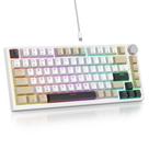 Teclado SbocKeeb V400 Mecânico RGB com Hot-Swap 75% com Fio