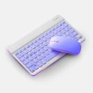 Teclado Sem Fio Bluetooth Recarregável Com Mouse (Roxo) Teclado Sem Fio Bluetooth Recarregável Com Mouse (Roxo)