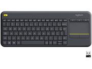 Teclado sem Fio com Touchpad Logitech ABNT2 com - Cinza K400 Plus