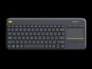 Teclado sem fio Logitech K400 Plus TV com Layout ABNT2 Preto - Conectividade USB e Touchpad