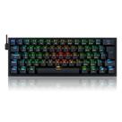 Teclado Sem Fio Mecânico Gamer Fizz Pro, RGB, Switch Blue, Layout 60%, Preto - Redragon
