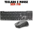 Teclado sem fio + mouse sem fio para computador e notebook - TECLADO E MOUSE SEM FIO