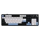 Teclado sem fio para jogos EPOMAKER X Aula F108 PRO azul e branco