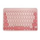 Teclado Silencioso Bluetooth Sem Fio Retro Oex Tc510 Rosa