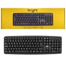 Teclado Simples Usb Padrão Abnt2 Preto Bright Teclado Simples Usb Padrão Abnt2 Preto Bright