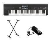 Teclado Sintetizador Korg Krome 73 com Suporte e Pedal Kit