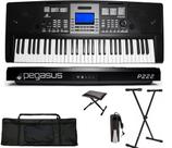 Teclado Sintetizador Pegasus P222 61 teclas + Suporte + Capa + Pedal + Banco