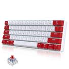 Teclado Snpurdiri Wired 60% Mechanical Gaming Vermelho-Branco