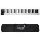 Teclado Spring Seasons 61 Teclas BT Bateria Branco Com Capa