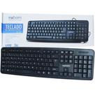 Teclado Usb com Fio Padrão ABNT2 Computador Pc Notebook Escritório Standard Exbom BK-102 Preto