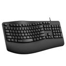 Teclado USB ergonômico com fio RECCAZR com janelas de descanso de pulso Teclado USB ergonômico com fio RECCAZR com janelas de descanso de pulso