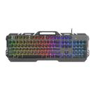 Teclado usb gamer esca illuminated rainbow gxt 853 trust preto 23796