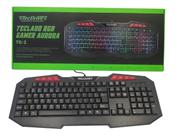 Teclado Usb Gamer Rgb Tec Driver Aurora Tg-2 Iluminado
