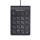 Teclado usb numerico 19 teclas kn-12bk c3tech preto