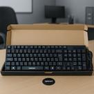 Teclado Usb Preto 1801 R8 Padrão Abnt2 Office Á Prova D'Água