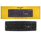 Teclado usb preto bright 0014