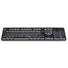 Teclado USB PRETO Slim LED Branco c/ Teclas Retro VINIK