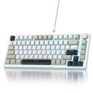Teclado Ussixchare com fio, 82 teclas, RGB, switch vermelho, com knob Teclado Ussixchare com fio, 82 teclas, RGB, switch vermelho, com knob