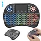 Teclado Wireless Controle Smart Tv Pc Usb Receiver Touchpad RGB Compacto