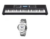 Teclado Yamaha Psr Ew310 e Relogio Feminino Dk Dk11214-6 Kit Teclado Yamaha Psr Ew310 e Relogio Feminino Dk Dk11214-6 Kit