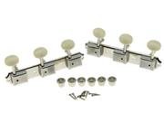 Teclas de afinação de guitarra vintage KAISH Nickel com branco envelhecido 3x3