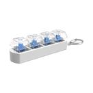 Teclas Mecânicas Antiestresse 4Keys, Botão De Dedo, Chaveiro De Descompressão Para Escritório,
