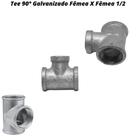 Tee 90 Galvanizado Fêmea X Fêmea 1/2 Kit C/5 Unidades