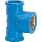 Tee Azul Amanco Liso/Liso/Rosca 25Mm X 3/4'' 10423/11844 - Kit C/24