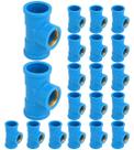 Tee Azul Bucha Latão 20mm x 1/2"pol 20 Peças Krona