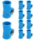 Tee Azul Bucha Latão 32mm x 3/4"pol 10 Peças Krona