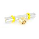 Tee Conexão Gás Tubo Multicamada Prensar 16mm X 1/2 Macho