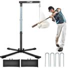 Tee de rebatida Fitplay Sports ajustável 51-114 cm com base de metal Tee de rebatida Fitplay Sports ajustável 51-114 cm com base de metal