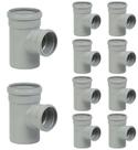 Tee Esgoto Dn100mm x 50mm Série Reforçada 10 Peças Krona