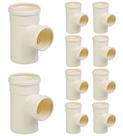 Tee Esgoto DN75mm 10 Peças Krona