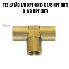 Tee Latão 1/8 NPT (INT) x 1/8 NPT (INT) x 1/8 NPT (INT)