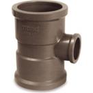 Tee Marrom Tigre Liso Liso Liso Reducao 40Mmx25Mm - Kit C/10