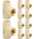 Tee Trans Fff Cpvc 22mm x 3/4"pol 10 Peças Ultraterm Krona