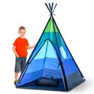 Teepee Tent USA Toyz Happy Hut para crianças com bolsa de armazenamento azul Teepee Tent USA Toyz Happy Hut para crianças com bolsa de armazenamento azul