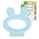 Teether Haakaa Rabbit Ear, silicone, sem BPA, azul, 3-6 meses