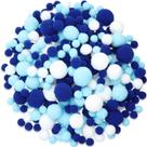 Tegeme 1200 unidades de pompons azuis, azul claro, brancos, 1-2,5 cm Tegeme 1200 unidades de pompons azuis, azul claro, brancos, 1-2,5 cm