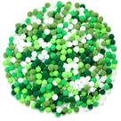 Tegeme 2000 unidades de pompons artesanais variados verdes de 1 cm