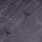 Teia De Aranha Halloween Branca com 2 Aranhas Teia De Aranha Halloween Branca com 2 Aranhas