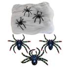 Teia de Aranha Hallowen 6 Tarantulas Decoraçao Festa Dia Das Bruxas Pegadinha Susto Terror Medo Horror Horripilante