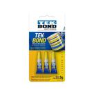 Tekbond Cola Instantânea Trio Blister 1g 3 unidades