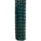 Tela alambrado, verde, malha 10 cm x 5 cm, fio 2,5 mm, com 1,0 m x 25 m (altura x comprimento), VONDER