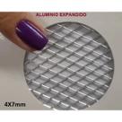 Tela Anti Insetos 1Metro x 4Metro p Ralos e Janelas em Alumínio Expandido Escolher Furo na Variação -