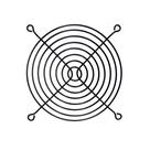 Tela Cooler 80x80mm Metalico Preto C/ 5 Pçs