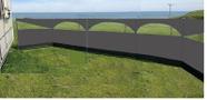 Tela corta-vento Freshnewlooks 152 cm x 835 cm cinza pedra