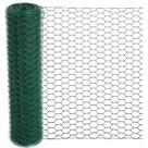 Tela de arame galvanizado para galinhas Mklsit 40 x 800 cm com revestimento de PVC verde